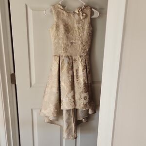 Elegant Gold Kids Formal Dress